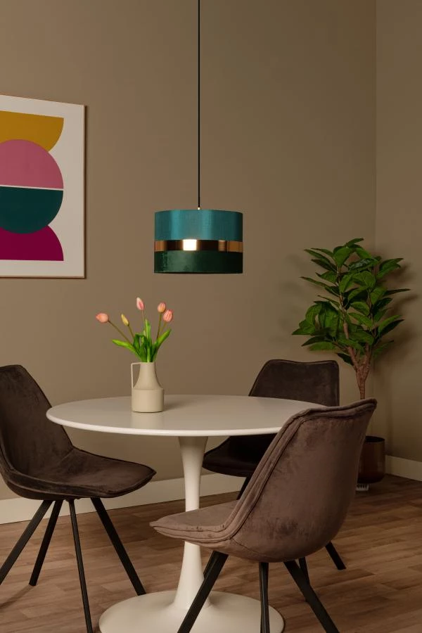 Lucide EXTRAVAGANZA TUSSE - Pendant light - Ø 30 cm - 1xE27 - Green - atmosphere 1